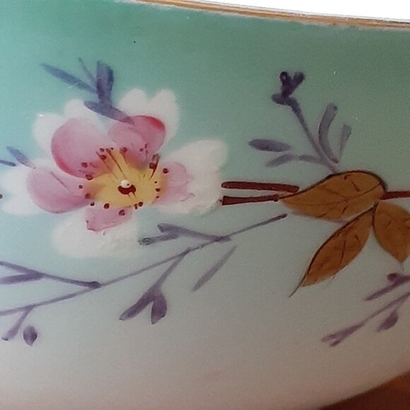 Antique D&C Limoges Bowl Hand Painted Cherry Blossom Porcelain Delinieres & Cie - Picture 12 of 12